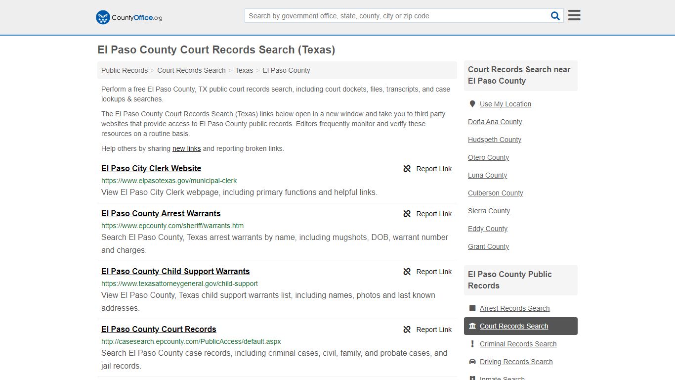 El Paso County Court Records Search (Texas) - County Office